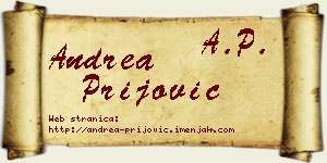 Andrea Prijović vizit kartica